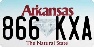 AR license plate 866KXA