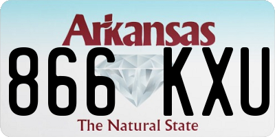 AR license plate 866KXU