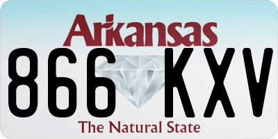 AR license plate 866KXV