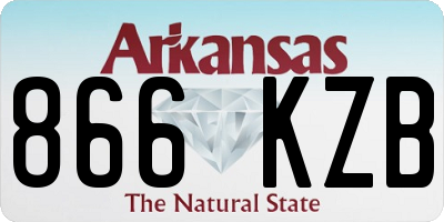 AR license plate 866KZB