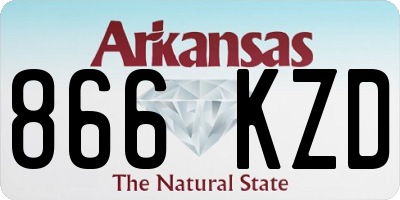 AR license plate 866KZD