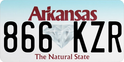 AR license plate 866KZR