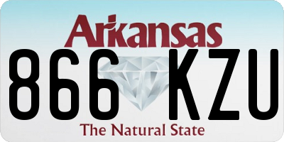 AR license plate 866KZU