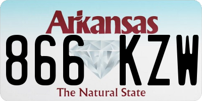 AR license plate 866KZW