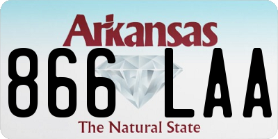 AR license plate 866LAA