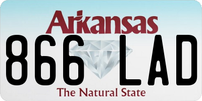 AR license plate 866LAD