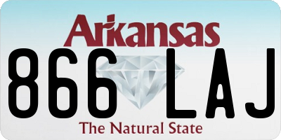 AR license plate 866LAJ