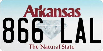 AR license plate 866LAL