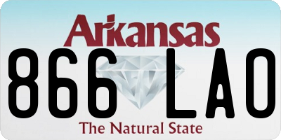 AR license plate 866LAO