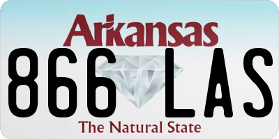 AR license plate 866LAS