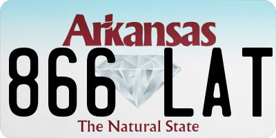 AR license plate 866LAT