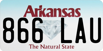 AR license plate 866LAU