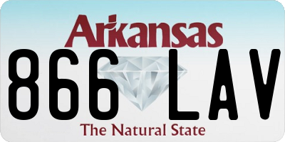AR license plate 866LAV
