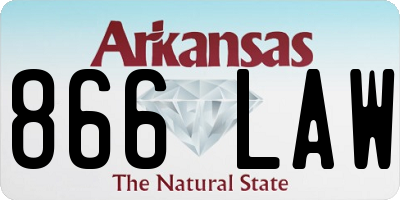 AR license plate 866LAW