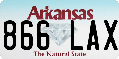 AR license plate 866LAX
