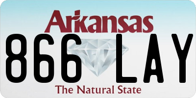 AR license plate 866LAY