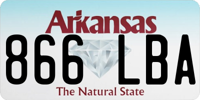 AR license plate 866LBA