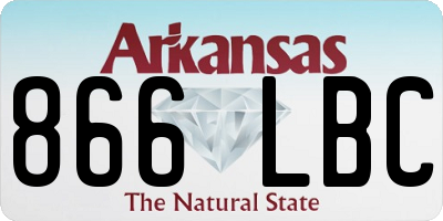 AR license plate 866LBC