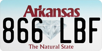 AR license plate 866LBF