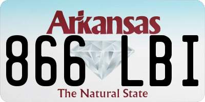 AR license plate 866LBI