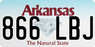 AR license plate 866LBJ