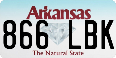 AR license plate 866LBK