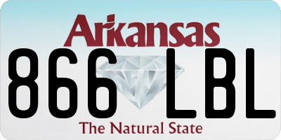 AR license plate 866LBL