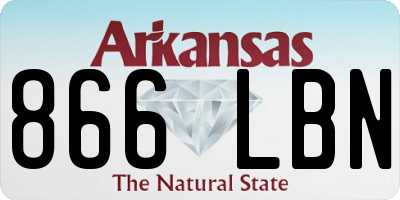 AR license plate 866LBN