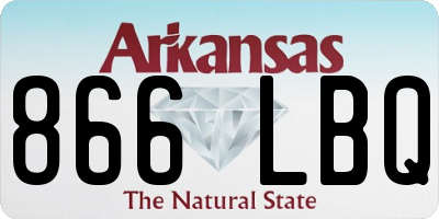 AR license plate 866LBQ