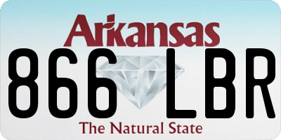 AR license plate 866LBR