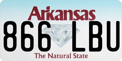 AR license plate 866LBU