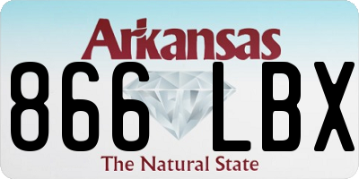 AR license plate 866LBX