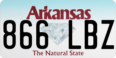 AR license plate 866LBZ