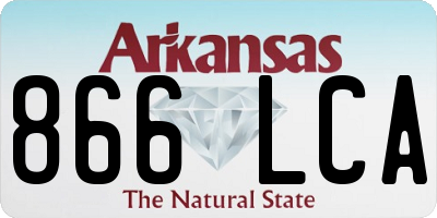 AR license plate 866LCA