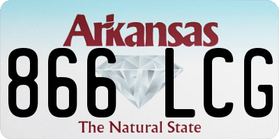 AR license plate 866LCG