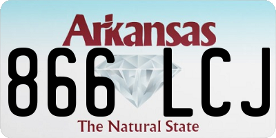 AR license plate 866LCJ