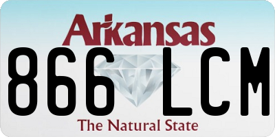 AR license plate 866LCM