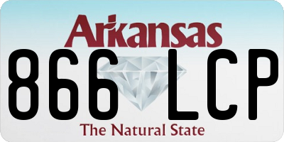AR license plate 866LCP