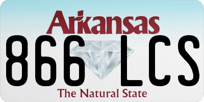 AR license plate 866LCS