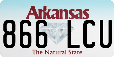 AR license plate 866LCU