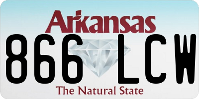 AR license plate 866LCW