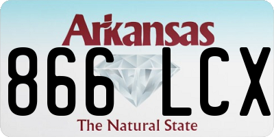 AR license plate 866LCX