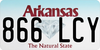 AR license plate 866LCY
