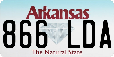 AR license plate 866LDA