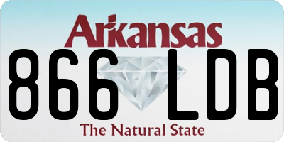 AR license plate 866LDB