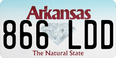 AR license plate 866LDD