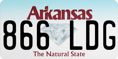 AR license plate 866LDG