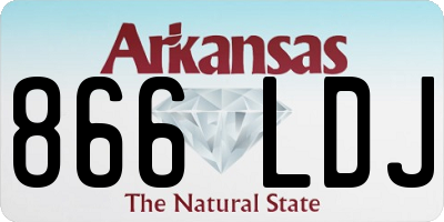 AR license plate 866LDJ
