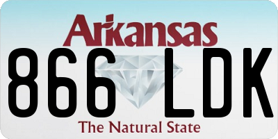 AR license plate 866LDK