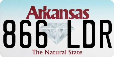 AR license plate 866LDR